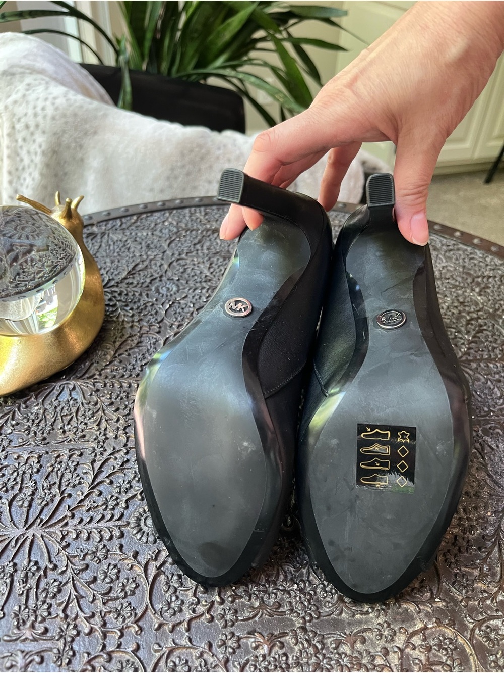 MICHAEL KORS LAWSON OPEN TOE ANKLE BOOTIES IN BLAXK 6 - Picture 9 of 10